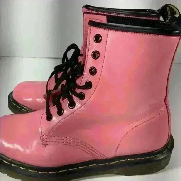 Dr. Martens pink chunky boots size 5 M 37 - Picture 3 of 5